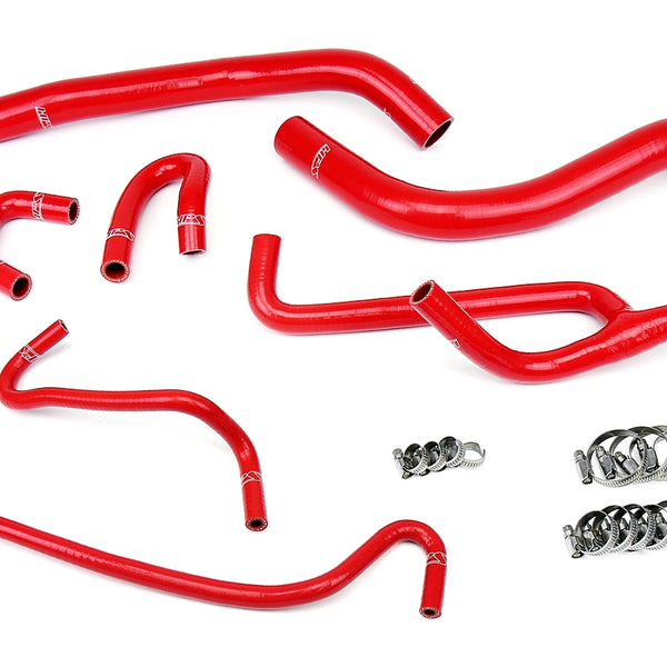 HPS Performance High Temp Reinforced Silicone Radiator and Heater Coolant Hose Kit Red 57-1506-RED
