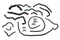 HPS Performance High Temp Reinforced Silicone Radiator and Heater Coolant Hose Kit Black 57-1512-BLK