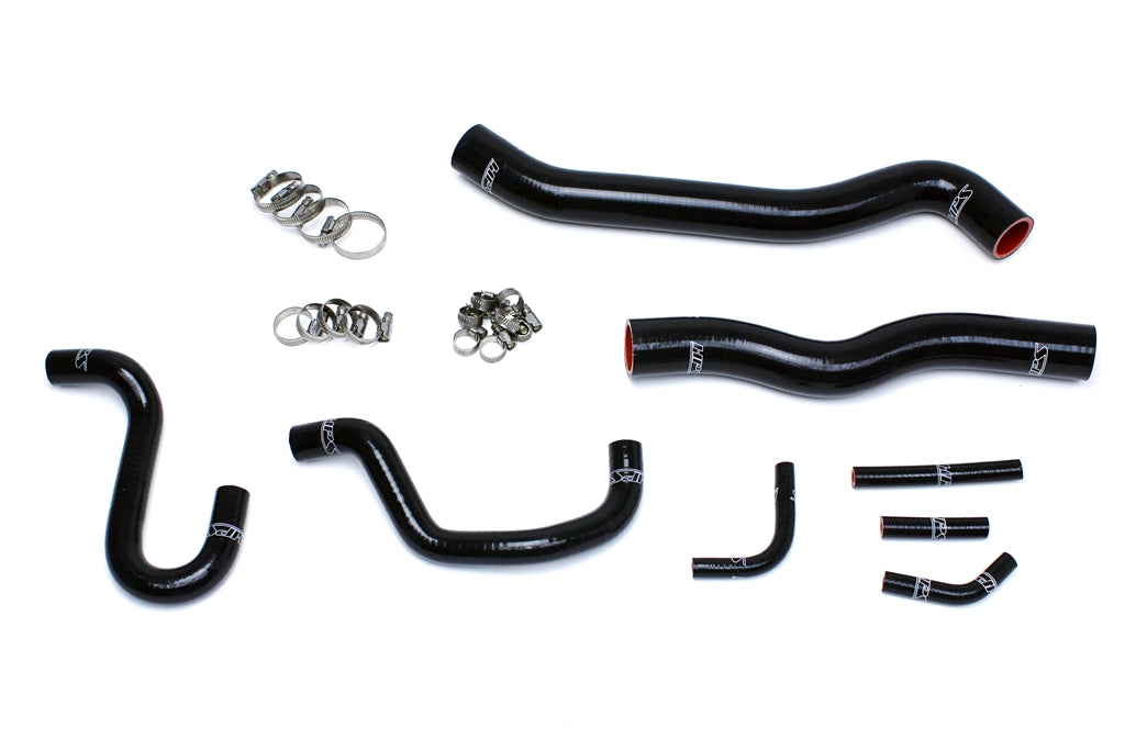 HPS Performance High Temp Reinforced Silicone Radiator and Heater Coolant Hose Kit Black 57-1518-BLK