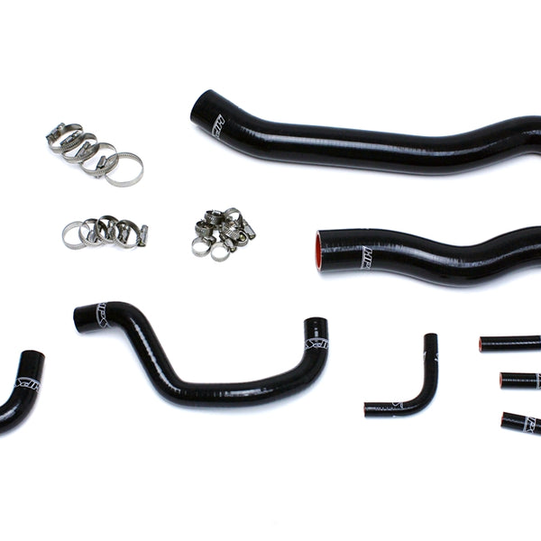 HPS Performance High Temp Reinforced Silicone Radiator and Heater Coolant Hose Kit Black 57-1518-BLK