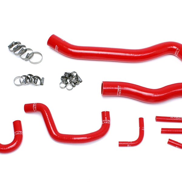 HPS Performance High Temp Reinforced Silicone Radiator and Heater Coolant Hose Kit Red 57-1518-RED