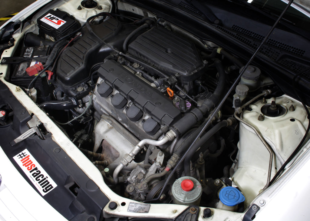 HPS Performance High-Temp Reinforced Silicone Radiator Coolant Hose Kit (Black) - Honda Civic Manual Trans. (2001-2005)