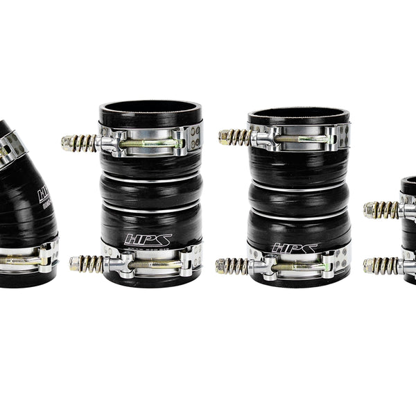 HPS Performance Ultra High Temp Aramid Reinforced Silicone Intercooler Hose Boots Kit Black 57-1537-BLK