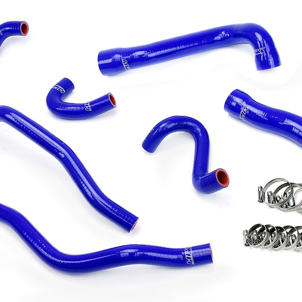 HPS Performance High Temp Reinforced Silicone Radiator and Heater Coolant Hose Kit Blue 57-1543-BLUE