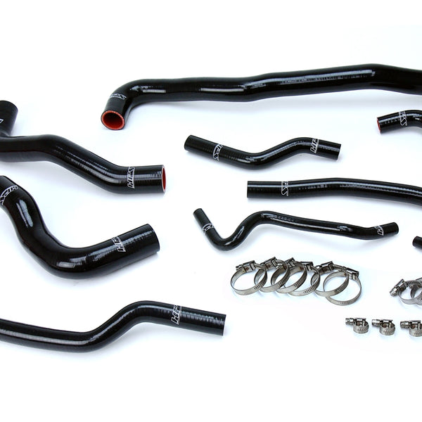 HPS Performance High Temp Reinforced Silicone Radiator and Heater Coolant Hose Kit Black 57-1546-BLK