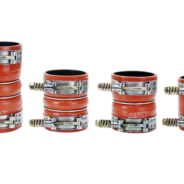 HPS Performance Ultra High Temp Aramid Reinforced Silicone Intercooler Hose Boots Kit Orange 57-1571