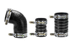 HPS Performance Ultra High Temp Aramid Reinforced Silicone Intercooler Hose Boots Kit Black 57-1573-BLK
