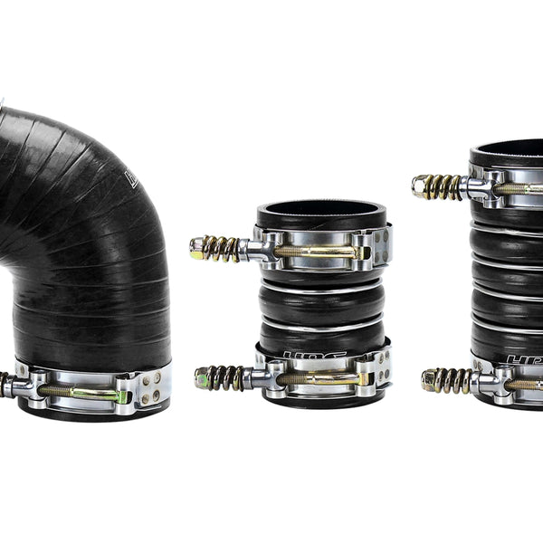 HPS Performance Ultra High Temp Aramid Reinforced Silicone Intercooler Hose Boots Kit Black 57-1573-BLK