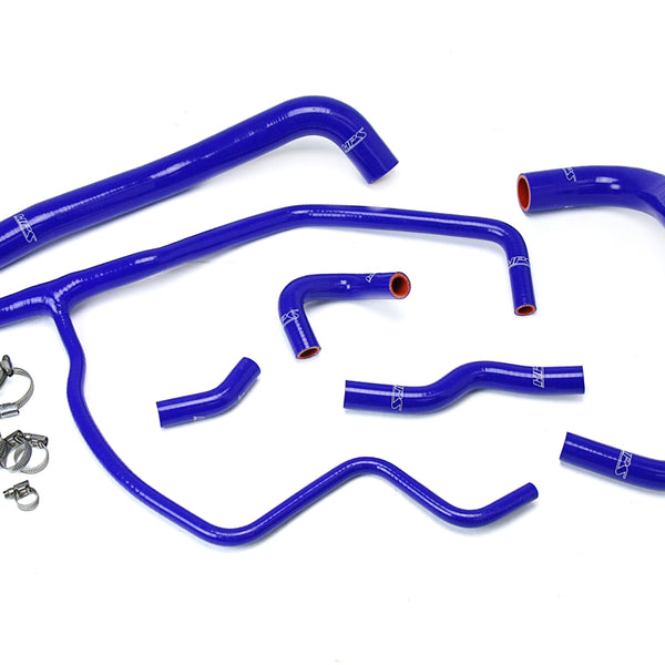 HPS Performance High Temp Reinforced Silicone Radiator and Heater Coolant Hose Kit Blue 57-1583-BLUE