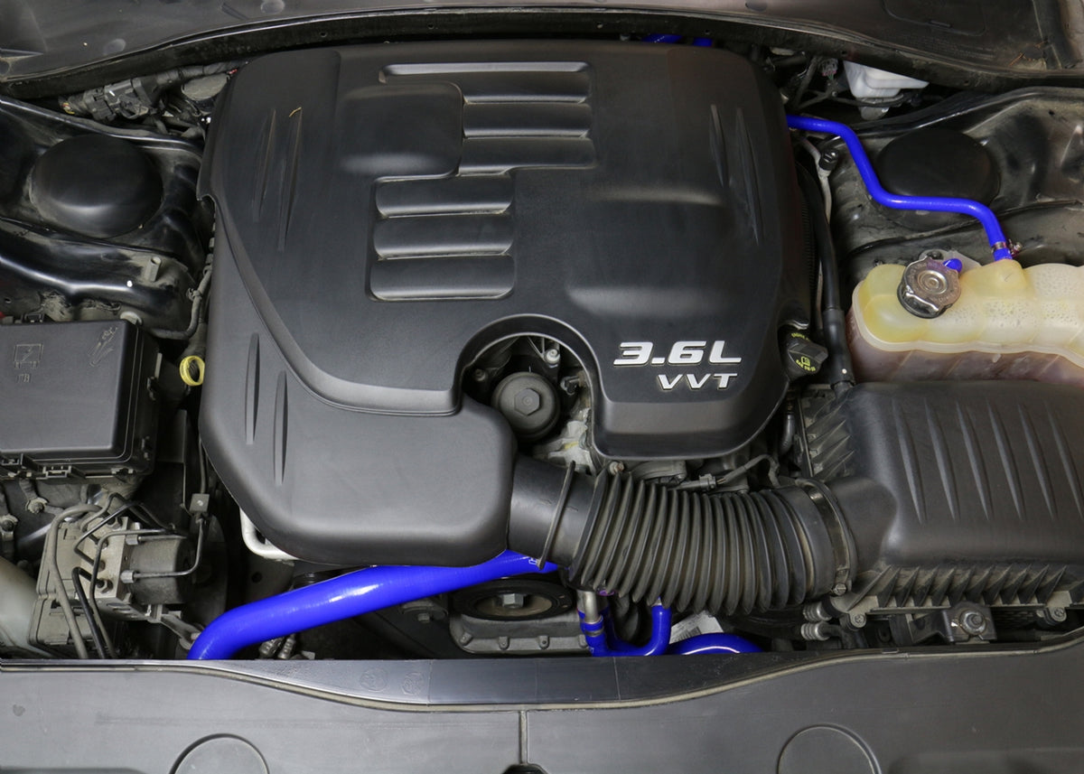 HPS Performance High-Temp Reinforced Silicone Radiator and Heater Coolant Hose Kit (Blue) - Chrysler 300 / Dodge Challenger / Dodge Charger - (2011-2023)