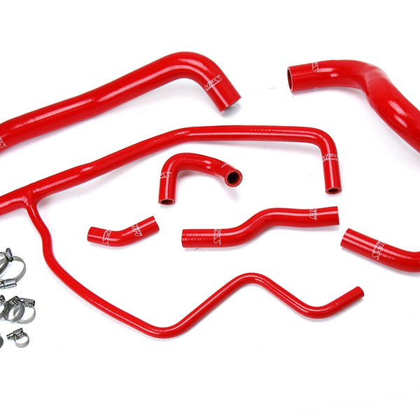 HPS Performance High Temp Reinforced Silicone Radiator and Heater Coolant Hose Kit Red 57-1583-RED