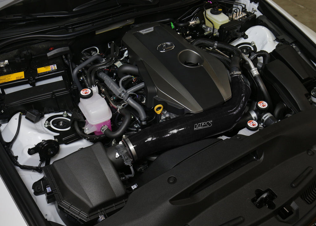HPS Performance High-Temp Reinforced Silicone Air Intake Hose Kit (Black) - Lexus GS200t / Lexus IS200t / Lexus RC200t / Lexus GS300 / Lexus IS300 / Lexus RC300 - (2016-2017 / 2016-2017 / 2016-2017 / 2018-2019 / 2018-2025 / 2018-2025)