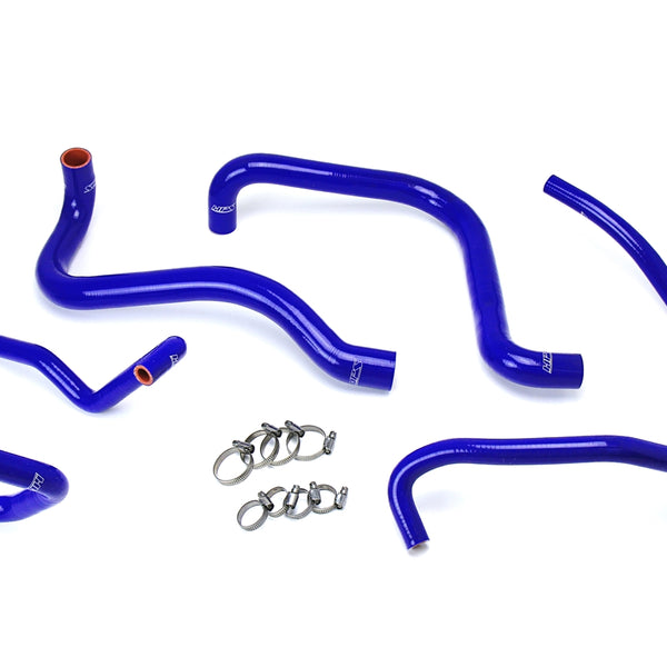 HPS Performance High Temp Reinforced Silicone Radiator and Heater Coolant Hose Kit Blue 57-1589-BLUE