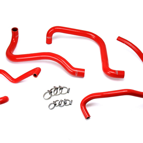 HPS Performance High Temp Reinforced Silicone Radiator and Heater Coolant Hose Kit Red 57-1589-RED