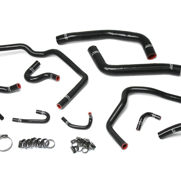 HPS Performance High Temp Reinforced Silicone Radiator and Heater Coolant Hose Kit Black 57-1611-BLK