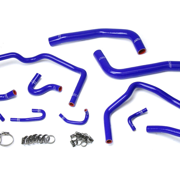 HPS Performance High Temp Reinforced Silicone Radiator and Heater Coolant Hose Kit Blue 57-1611-BLUE