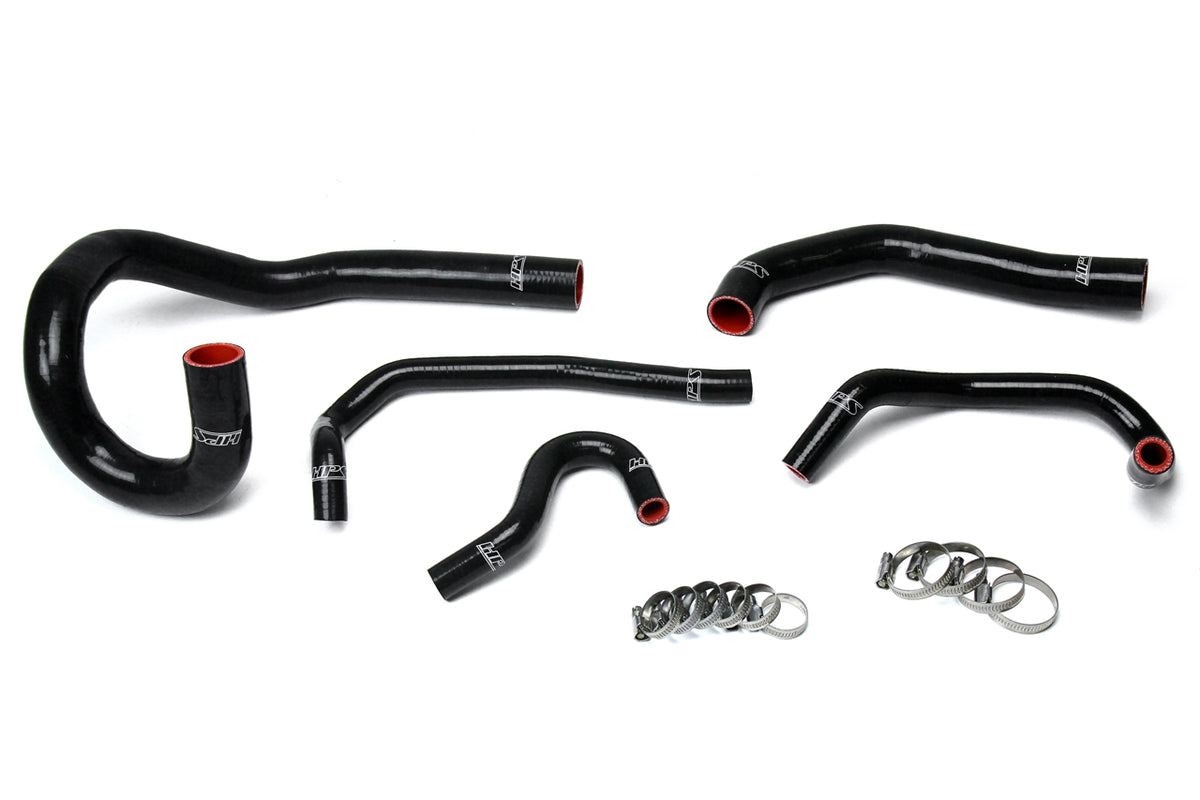 HPS Performance High Temp Reinforced Silicone Radiator and Heater Coolant Hose Kit Black 57-1612-BLK