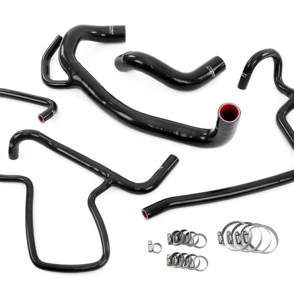 HPS Performance High Temp Reinforced Silicone Radiator and Heater Coolant Hose Kit Black 57-1616-BLK