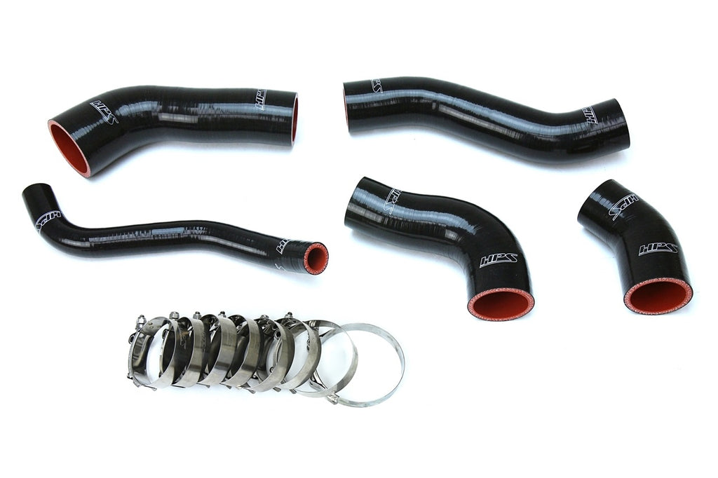 HPS Performance High Temp Reinforced Silicone Intercooler Hose Boots Kit Black 57-1629-BLK