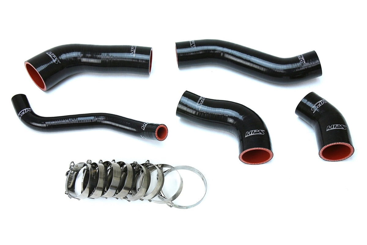 HPS Performance High Temp Reinforced Silicone Intercooler Hose Boots Kit Black 57-1629-BLK