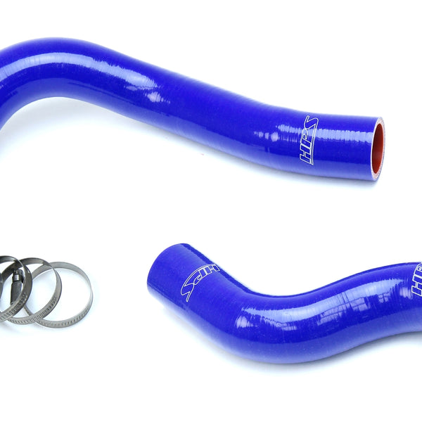 HPS Performance High Temp Reinforced Silicone Radiator Coolant Hose Kit Blue 57-1632-BLUE