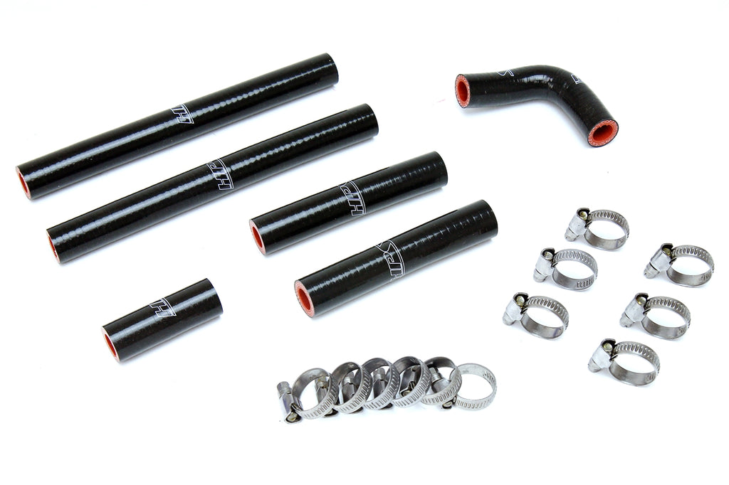 HPS Performance High Temp Reinforced Silicone Heater Coolant Hose Kit Black 57-1638-BLK