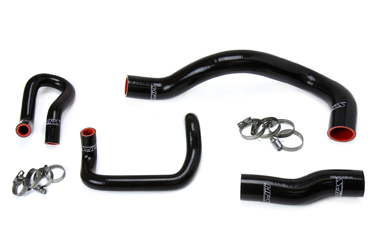 HPS Performance High Temp Reinforced Silicone Radiator and Heater Coolant Hose Kit Black 57-1641-BLK