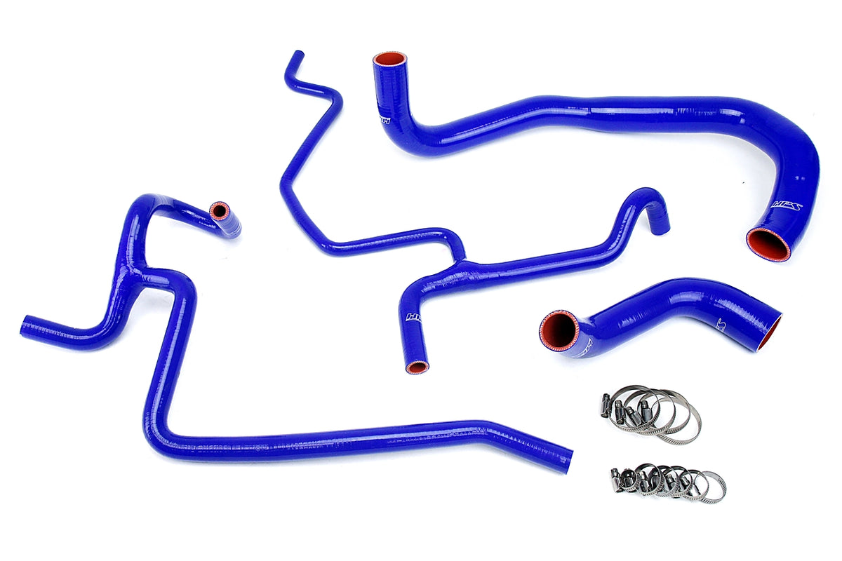 HPS Performance High Temp Reinforced Silicone Radiator and Heater Coolant Hose Kit Blue 57-1645-BLUE