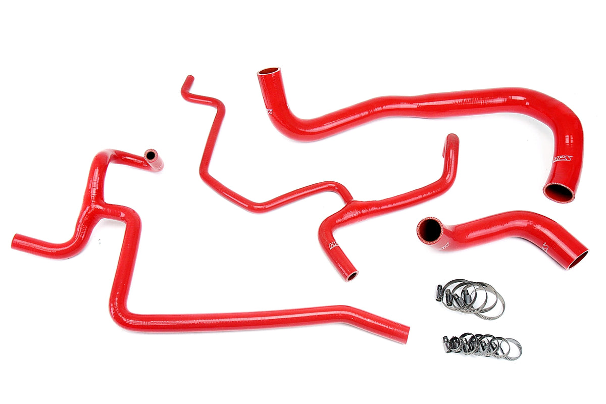 HPS Performance High Temp Reinforced Silicone Radiator and Heater Coolant Hose Kit Red 57-1645-RED