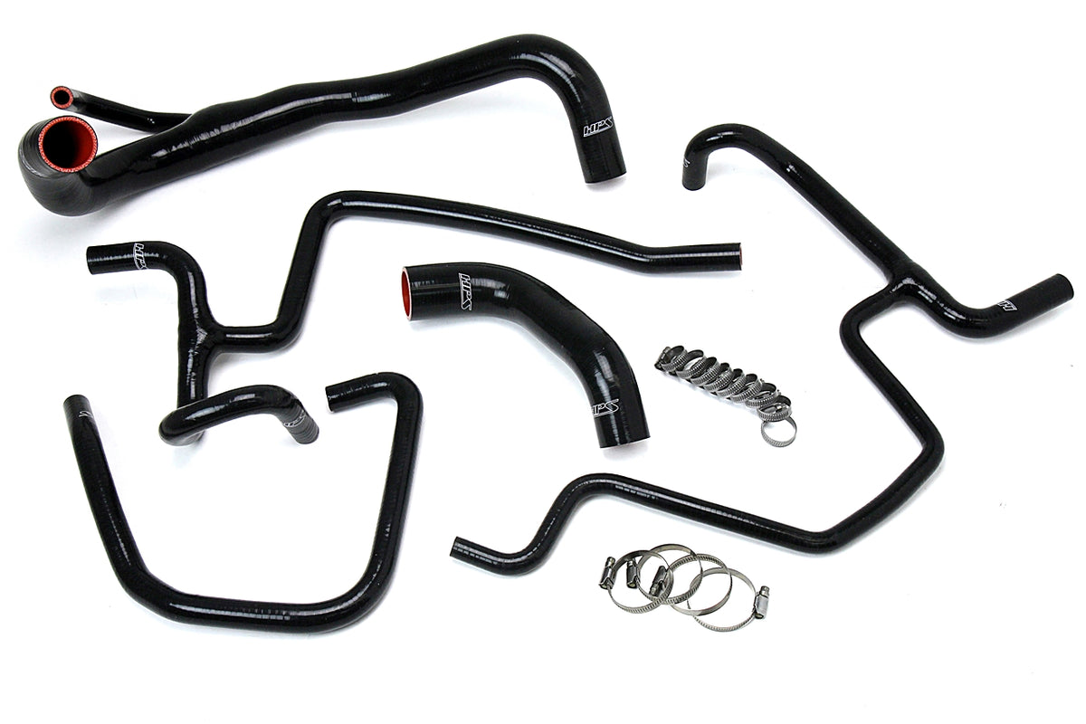 HPS Performance High Temp Reinforced Silicone Radiator and Heater Coolant Hose Kit Black 57-1646-BLK