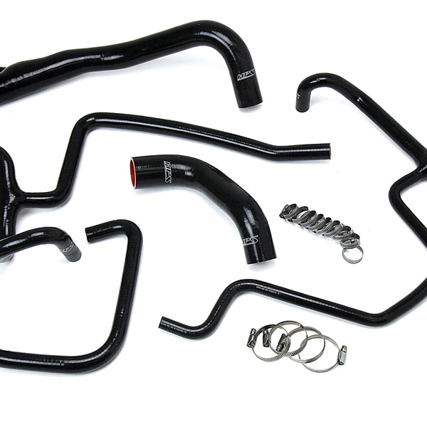 HPS Performance High Temp Reinforced Silicone Radiator and Heater Coolant Hose Kit Black 57-1646-BLK