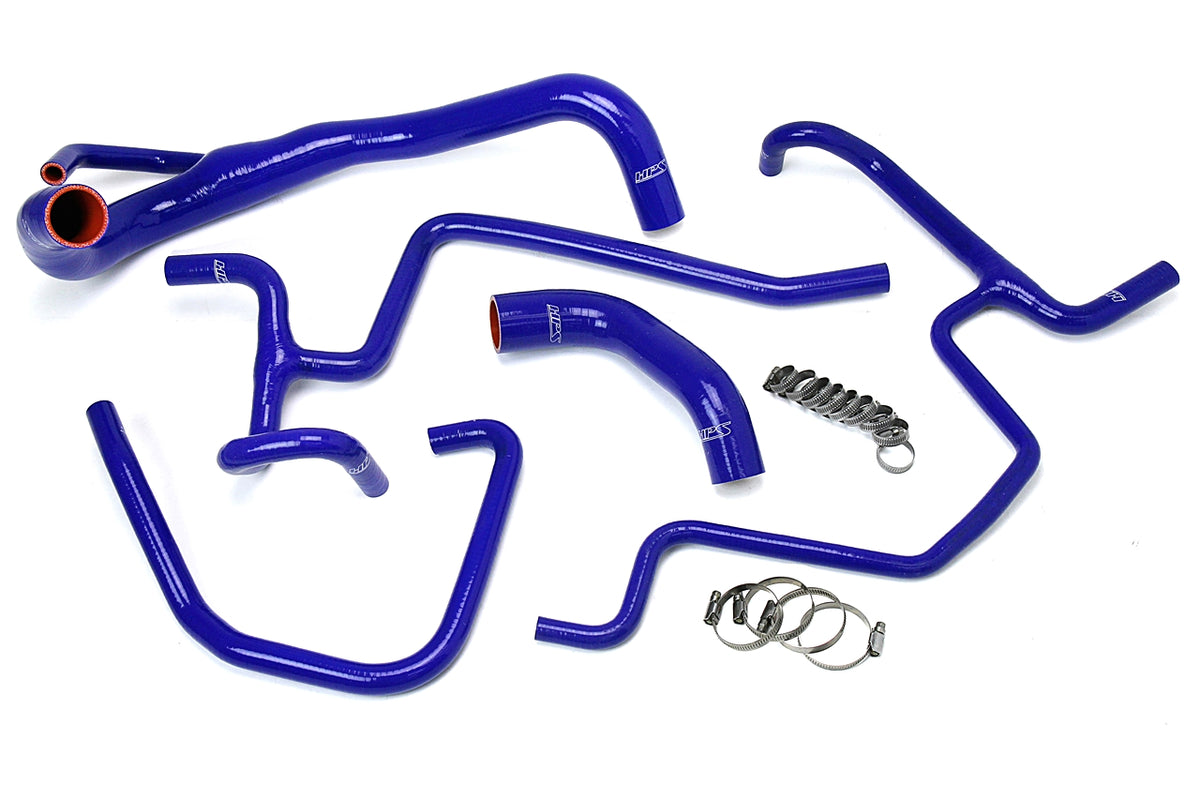 HPS Performance High Temp Reinforced Silicone Radiator and Heater Coolant Hose Kit Blue 57-1646-BLUE