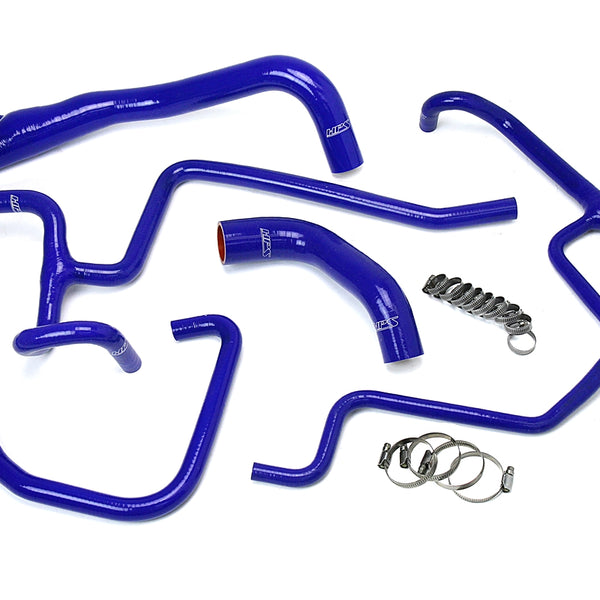 HPS Performance High Temp Reinforced Silicone Radiator and Heater Coolant Hose Kit Blue 57-1646-BLUE
