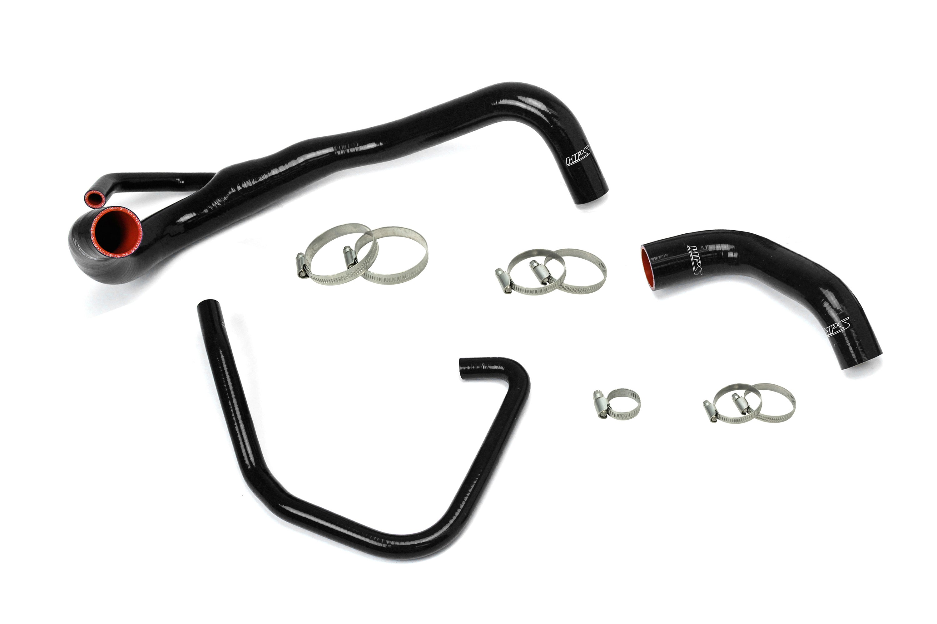 HPS Performance High Temp Reinforced Silicone Radiator Coolant Hose Kit Black 57-1646R-BLK