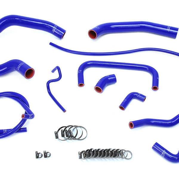 HPS Performance High Temp Reinforced Silicone Radiator and Heater Coolant Hose Kit Blue 57-1661-BLUE