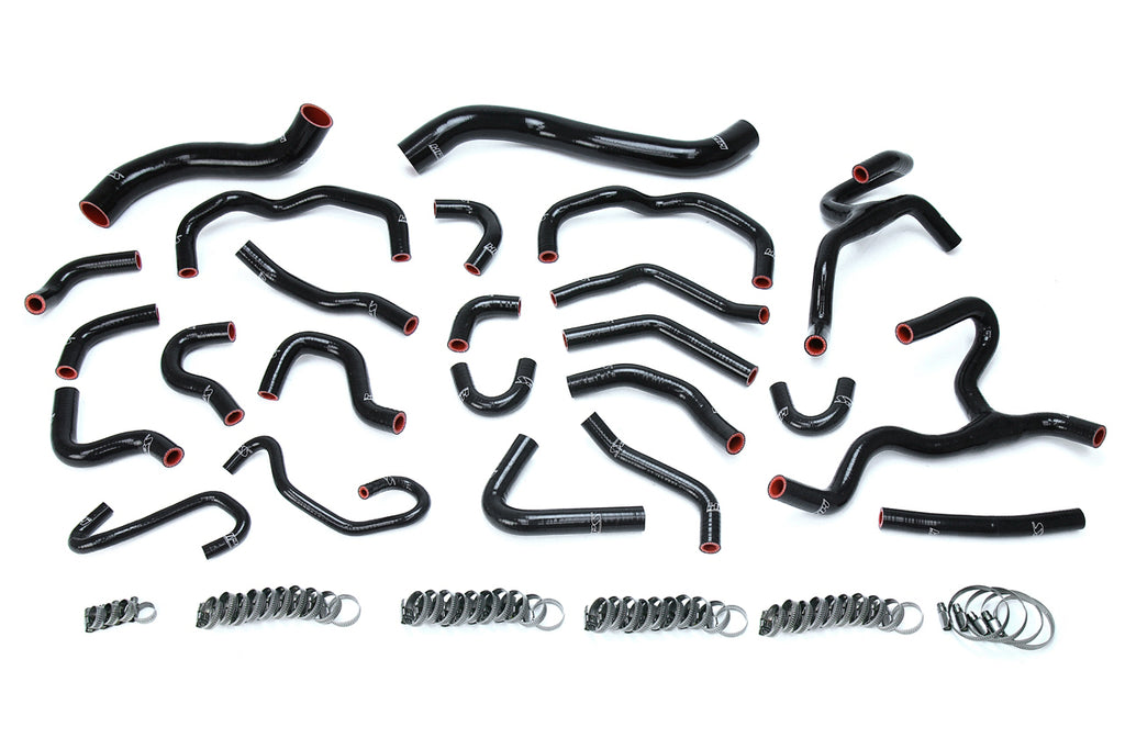 HPS Performance High Temp Reinforced Silicone Radiator and Heater Coolant Hose Kit Black 57-1670-BLK