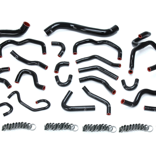 HPS Performance High Temp Reinforced Silicone Radiator and Heater Coolant Hose Kit Black 57-1670-BLK