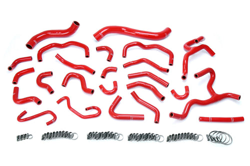 HPS Performance High Temp Reinforced Silicone Radiator and Heater Coolant Hose Kit Red 57-1670-RED