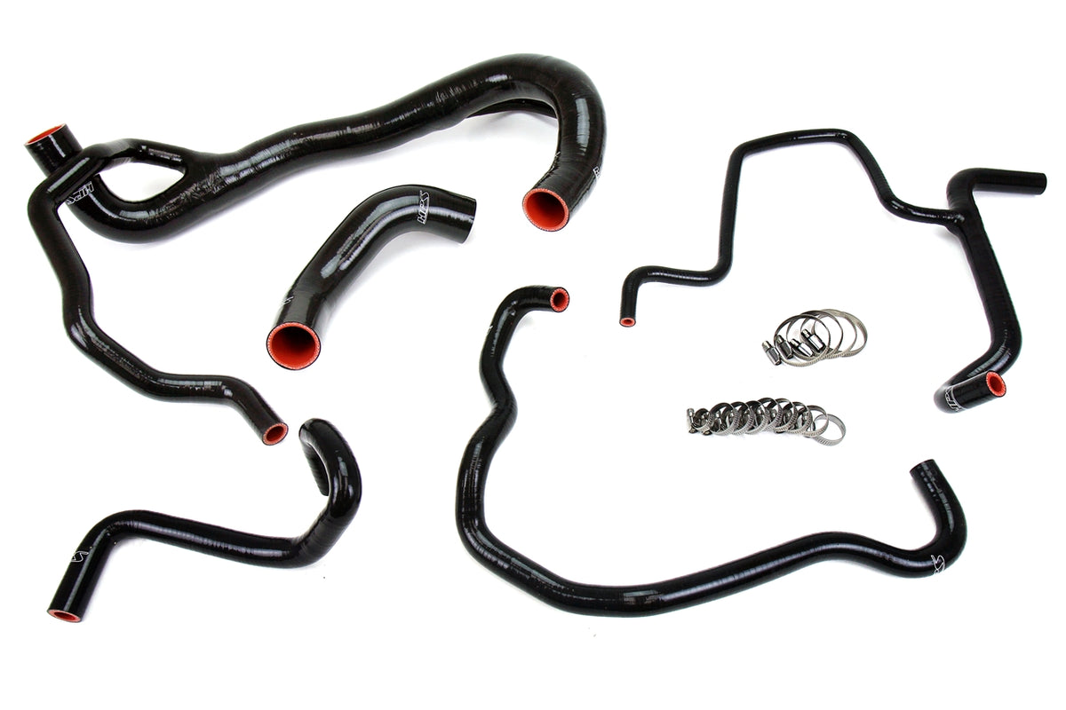 HPS Performance High Temp Reinforced Silicone Radiator and Heater Coolant Hose Kit Black 57-1675-BLK