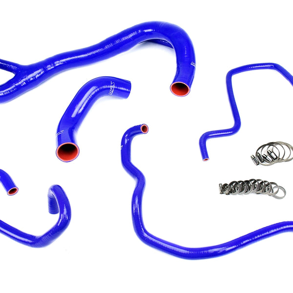 HPS Performance High Temp Reinforced Silicone Radiator and Heater Coolant Hose Kit Blue 57-1675-BLUE