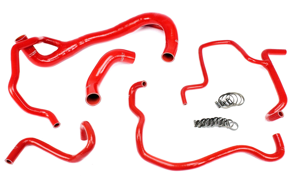 HPS Performance High Temp Reinforced Silicone Radiator and Heater Coolant Hose Kit Red 57-1675-RED