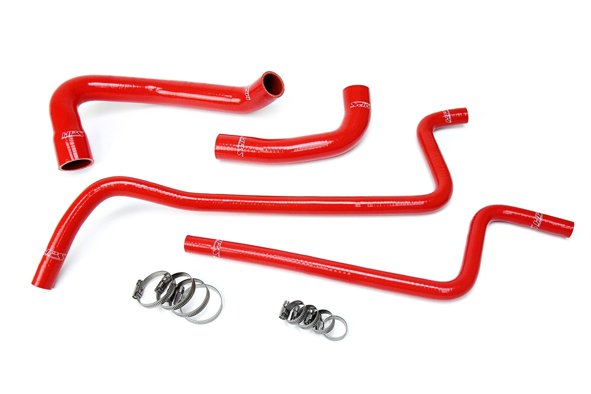 HPS Performance High Temp Reinforced Silicone Radiator and Heater Coolant Hose Kit Red 57-1689-RED
