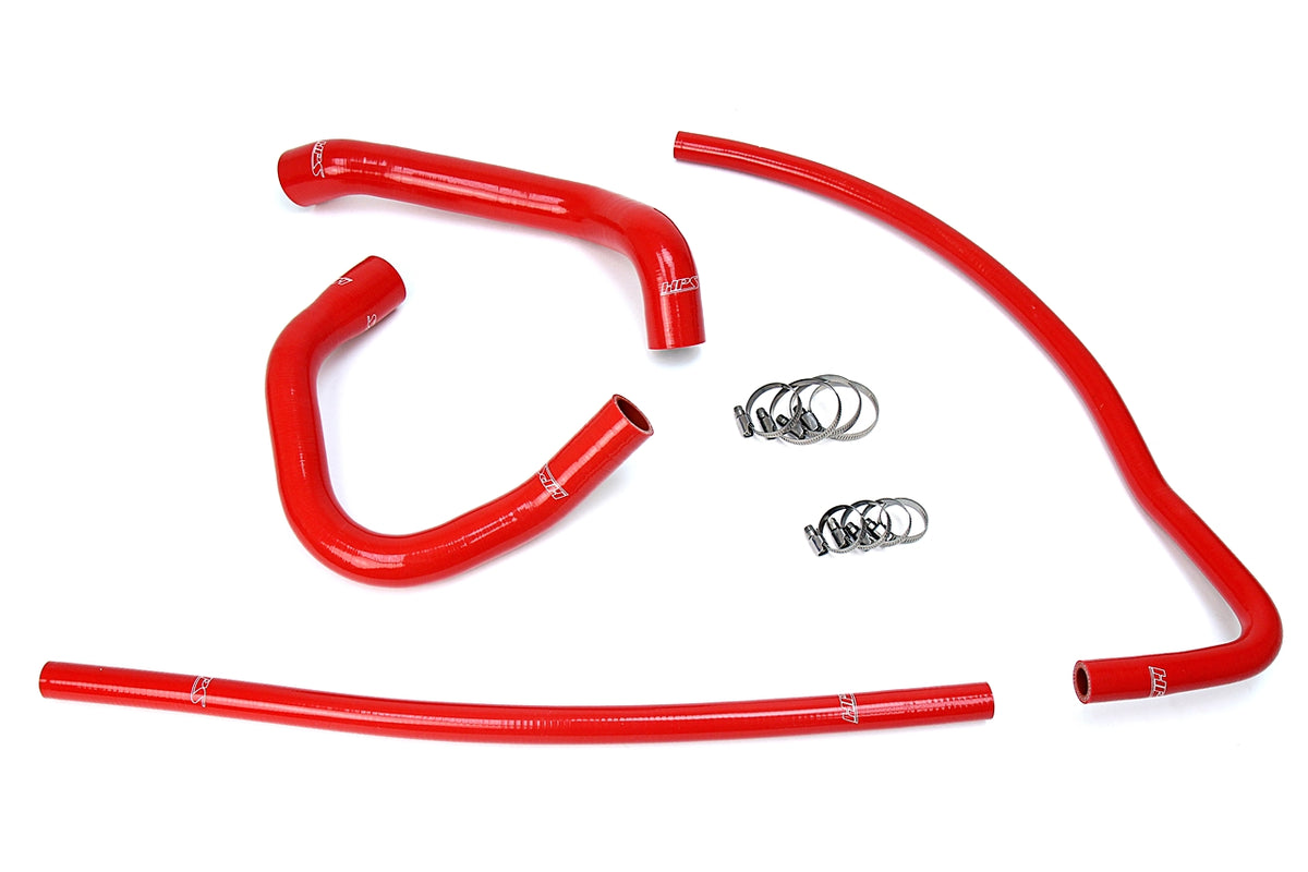 HPS Performance High Temp Reinforced Silicone Radiator and Heater Coolant Hose Kit Red 57-1690-RED