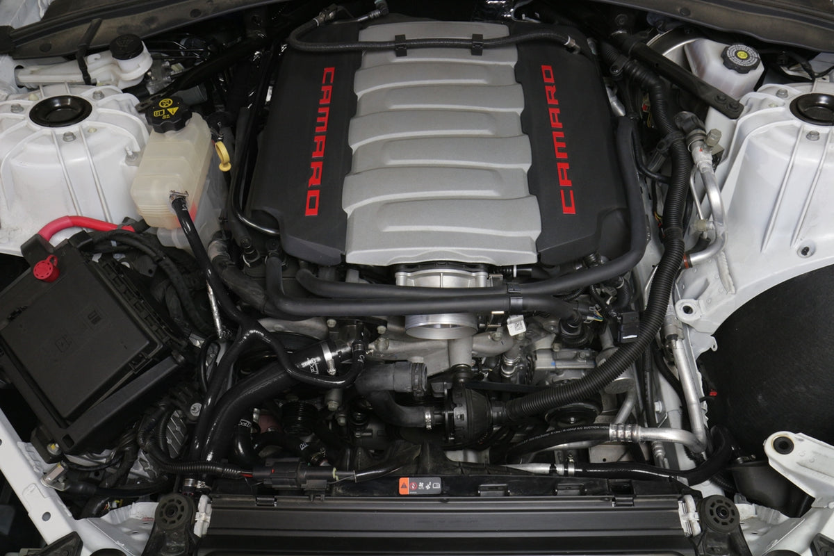 HPS Performance High-Temp Reinforced Silicone Radiator and Heater Coolant Hose Kit (Black) - Chevy Camaro SS Coupe (2016-2017)