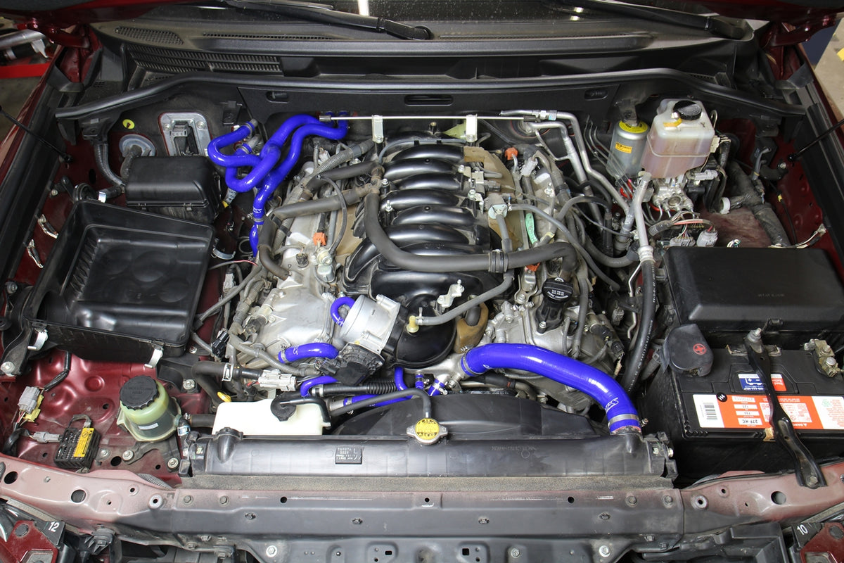 HPS Performance High-Temp Reinforced Silicone Radiator and Heater Coolant Hose Kit (Blue) - Lexus LX570 / Toyota Land Cruiser (2017-2018)