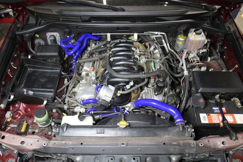 HPS Performance High Temp Reinforced Silicone Radiator and Heater Coolant Hose Kit, Blue, 57-1709-BLUE
