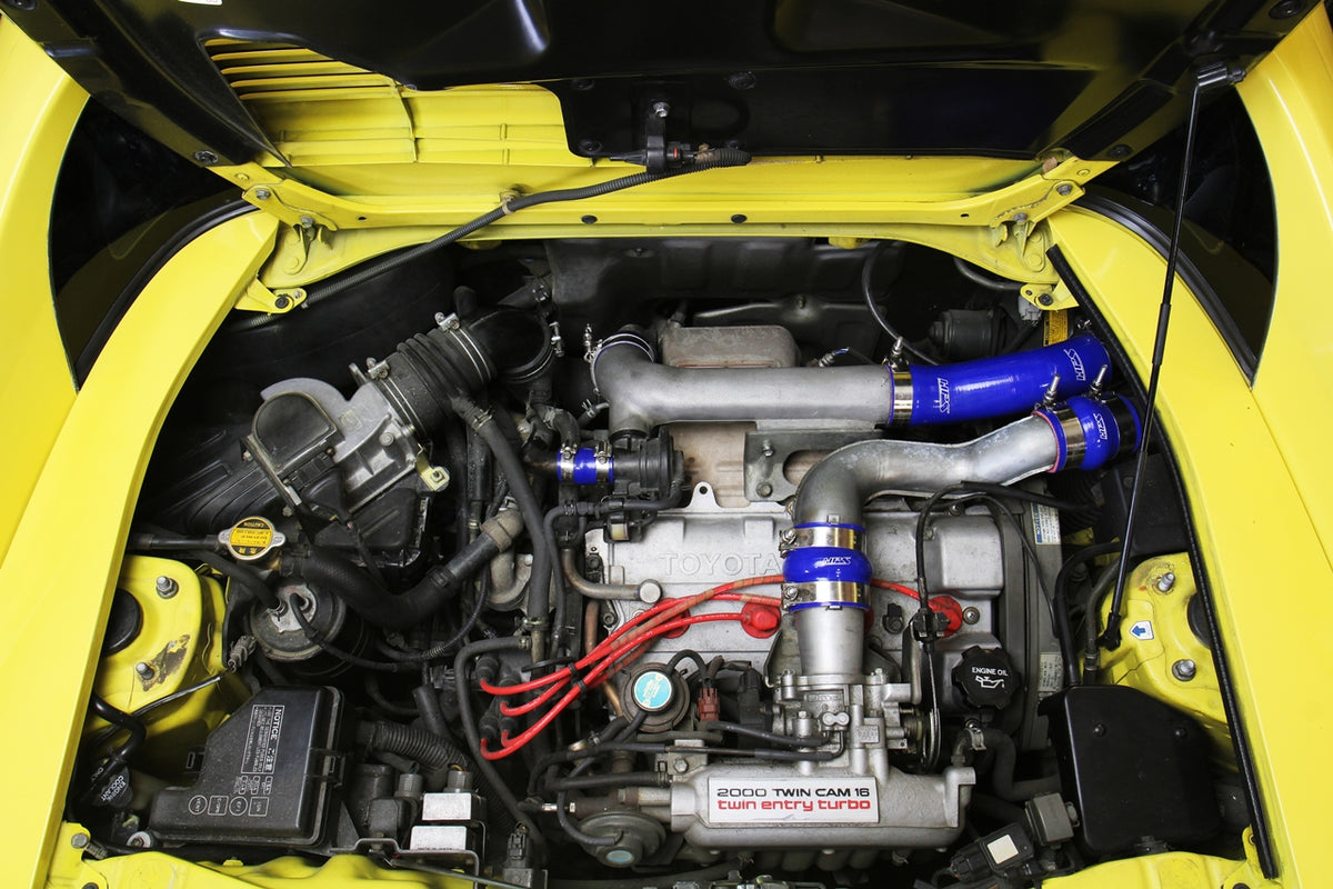 HPS Performance High-Temp Reinforced Silicone Intercooler Hose Boots Kit (Blue) - Toyota MR2 (1991-1995)
