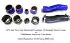 HPS Performance High-Temp Reinforced Silicone Intercooler Hose Boots Kit (Blue) - Toyota MR2 (1991-1995)
