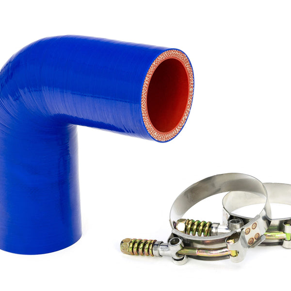 HPS Performance Silicone Transmission Oil Cooler Coolant Hose Volvo Mack MP7 Engine Trucks replace OE Part # 23092712  57-1713 Blue 57-1713-BLUE