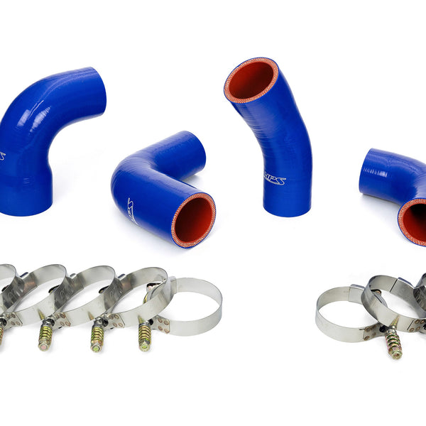 HPS Performance Silicone Transmission Oil Cooler Coolant Hose Kit Mack Trucks 2007-2016 MP7 Engine Replace OE Part # 85134464  21794125  21251570  21794132  21794129 Blue 57-1722-BLUE